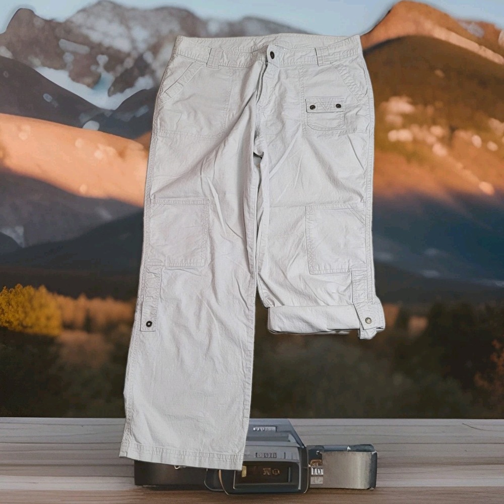 🌲Columbia Pants Women 12 P Convertible Roll-Up Cargo Stretch Hiking Gorpcore